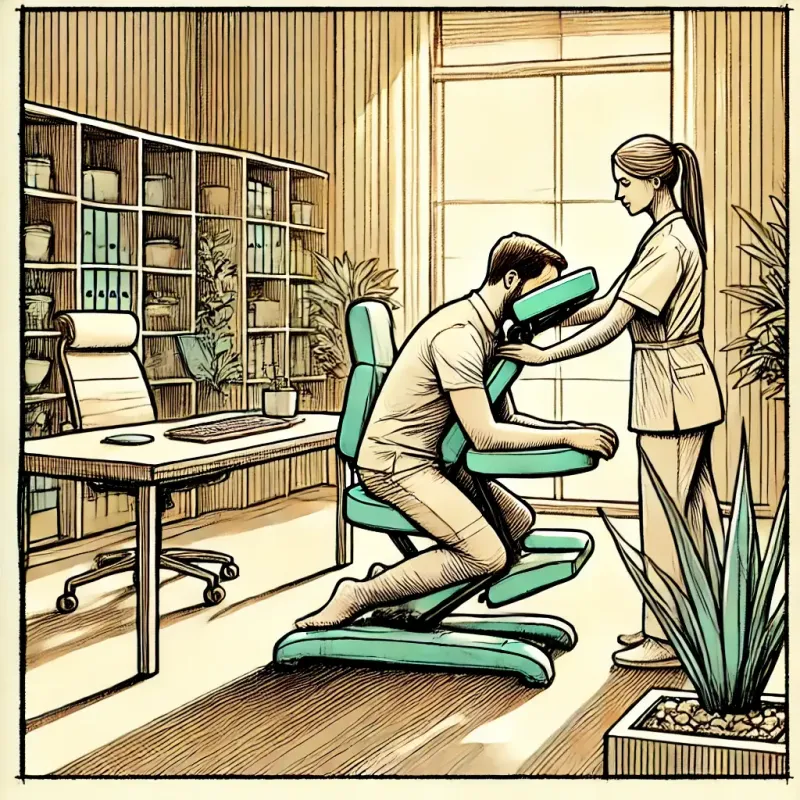 Masajes en la oficina: Tendencia 2025