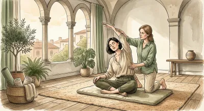 Reeducación postural para profesionales: Protocolo de estiramientos guiados en el Centro de Barcelona
