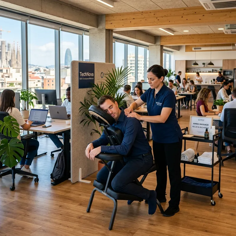 Wellness Corporativo en el 22@: Masajes en la Oficina